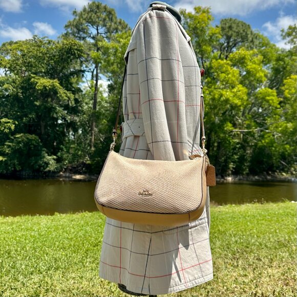 COACH Legacy Jacquard Chelsea Convertible Crossbody Shoulder Bag Beechwood 28892 - Picture 4 of 16